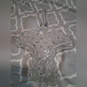 Elegant Clear Glass Basket